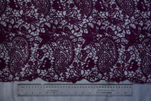 Load image into Gallery viewer, Bordeaux Paisley Floral Guipure Lace
