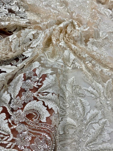 Dramatic Damask Embroidery Lace