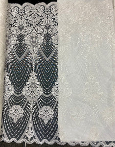off white border bridal lace