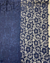 Load image into Gallery viewer, Navy Large Flora Guipure Lace
