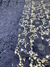 Load image into Gallery viewer, Navy Large Flora Guipure Lace
