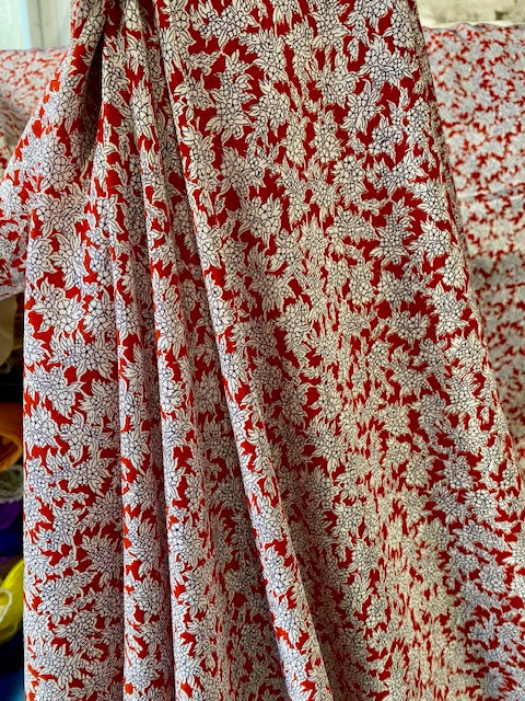 Floral 100% Silk Crepe de Chine