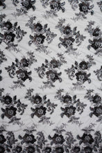 Load image into Gallery viewer, Charcoal Embroidery Silvery Slate Gray Beaded Lace
