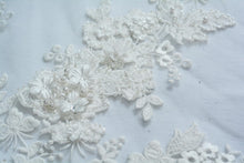 Load image into Gallery viewer, Pumice Off White Bridal Lace 3D Applique
