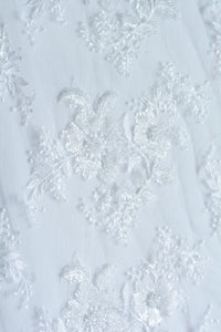 Mystic White Beaded Bridal Lace
