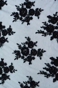 Cinder Black Beaded Lace Lace