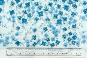 Handbeaded  Turquoise  Tulle