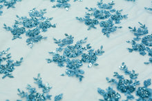 Load image into Gallery viewer, Beaded Eastern Blue Tulle

