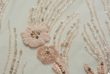 Load image into Gallery viewer, Handed Beaded Light Blush Pink Tulle
