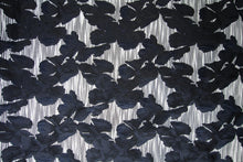 Load image into Gallery viewer, Comet  Blue and Black Floral on Stripe

