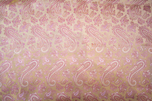 Mauvelous Pink Paisley On Harvest Gold