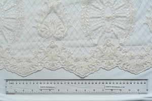 Soft Pumice White Lace with Beads