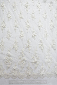 Creamy Spring White Flower Lace