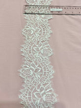 Load image into Gallery viewer, Corded Bridal Lace Trim with Rose Design
